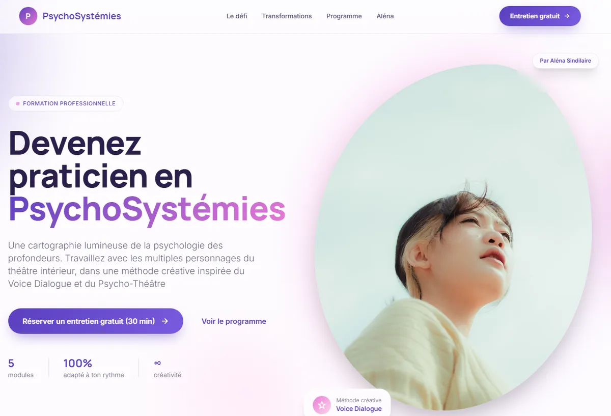 Site web de formation professionnelle réalisé par TroisSix